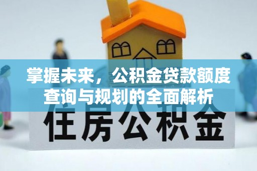 瑞昌掌握未来，公积金贷款额度查询与规划的全面解析